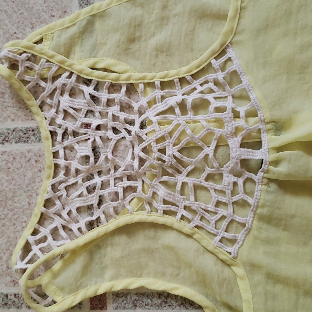 Yellow Racerback Top Size Small - Picture 3 of 5